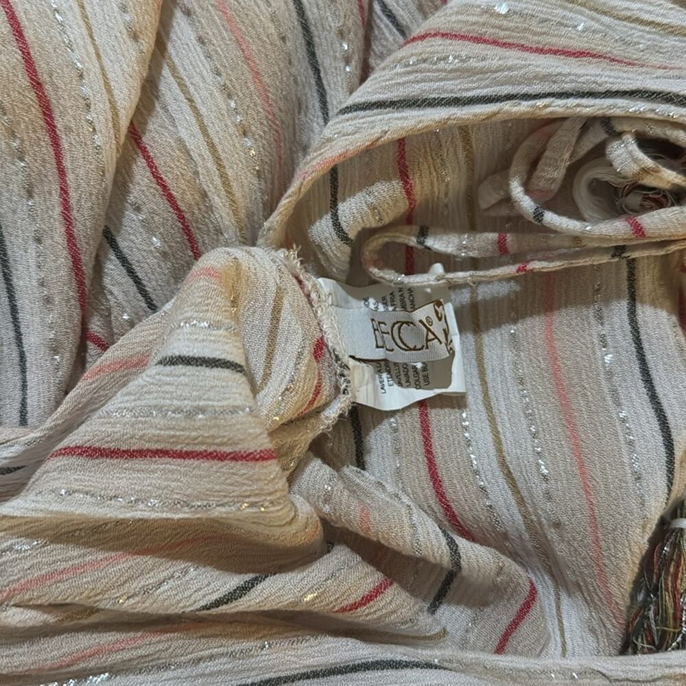 BECCA by Rebecca Virtue Endless Summer Metallic Stripe Dress Cover-Up Size M - Picture 7 of 7